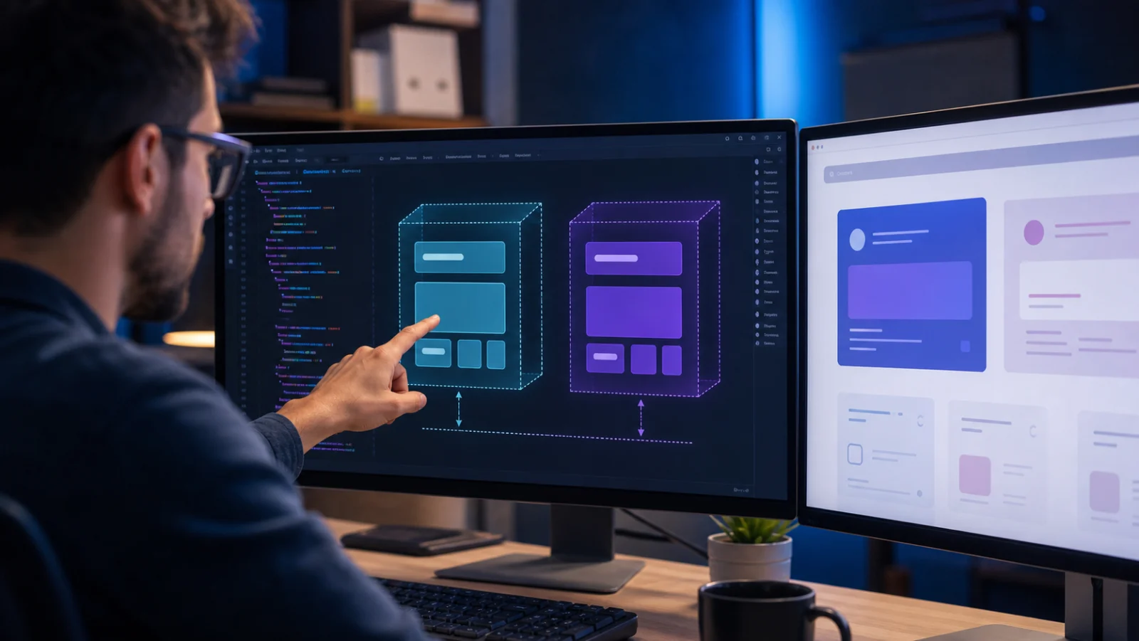 Visualisation de l’encapsulation Shadow DOM autour d’un composant d’interface