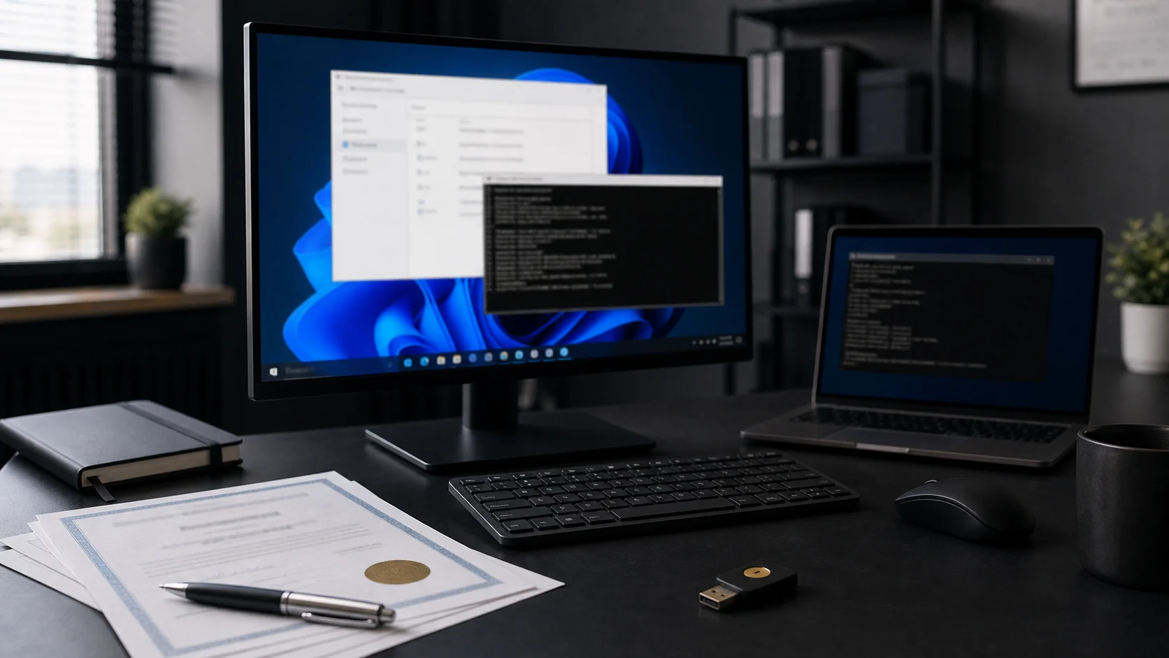 Poste administrateur Windows avec vérification OpenSSL et certificats