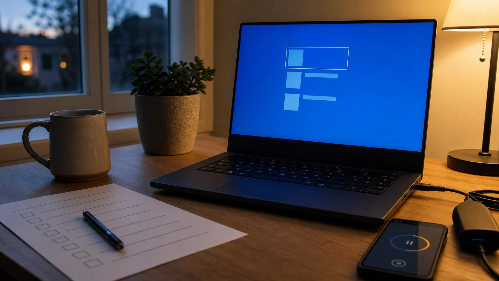 Écran de récupération Windows pendant une réparation système