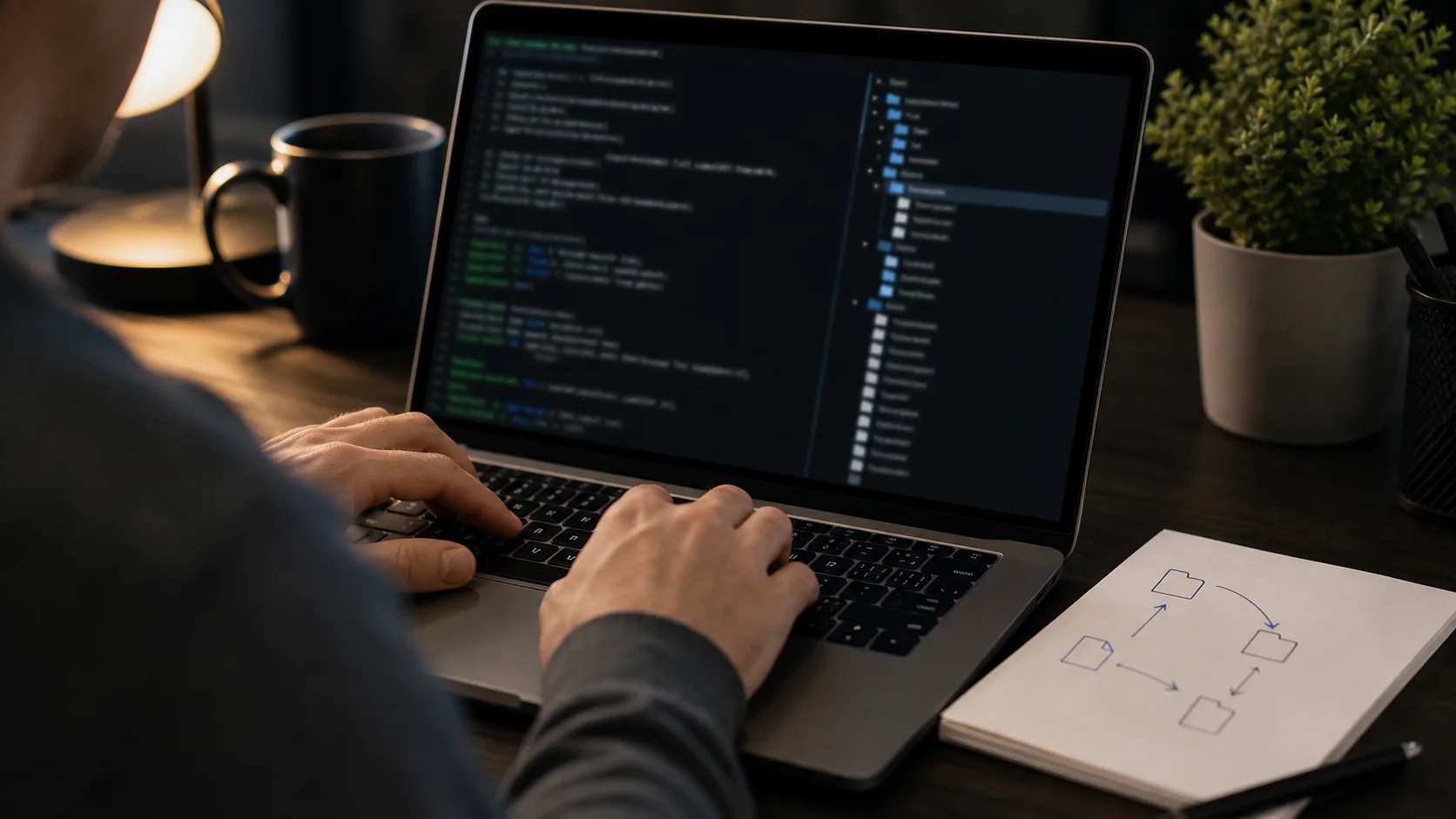 Terminal Linux et arborescence de fichiers pendant un tutoriel de renommage