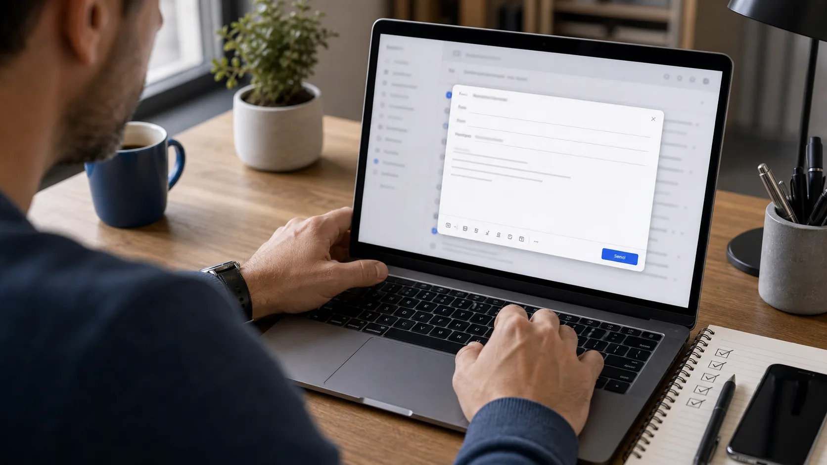 Vérification d’un email avant envoi sur ordinateur