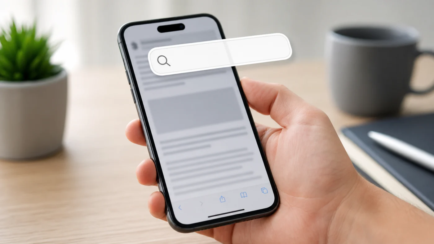 Control F sur iPhone, la méthode simple pour chercher dans une page
