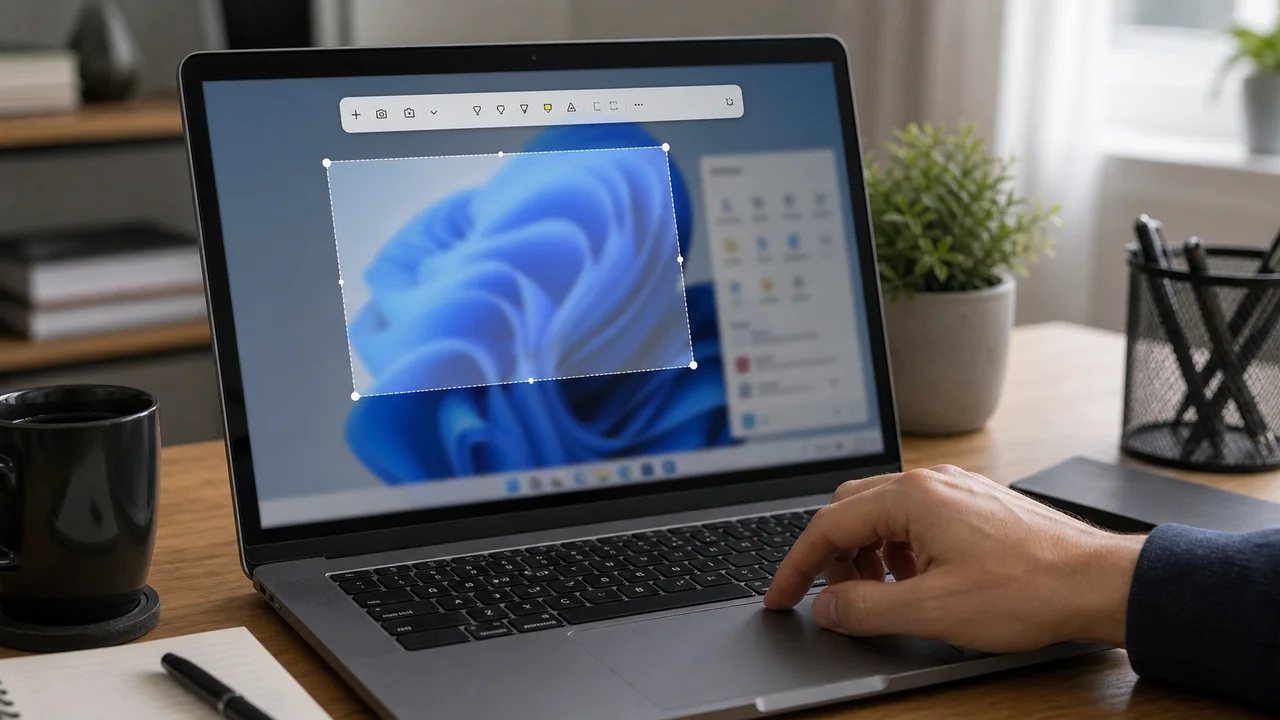 Sélection d’une zone de capture sur un écran Windows