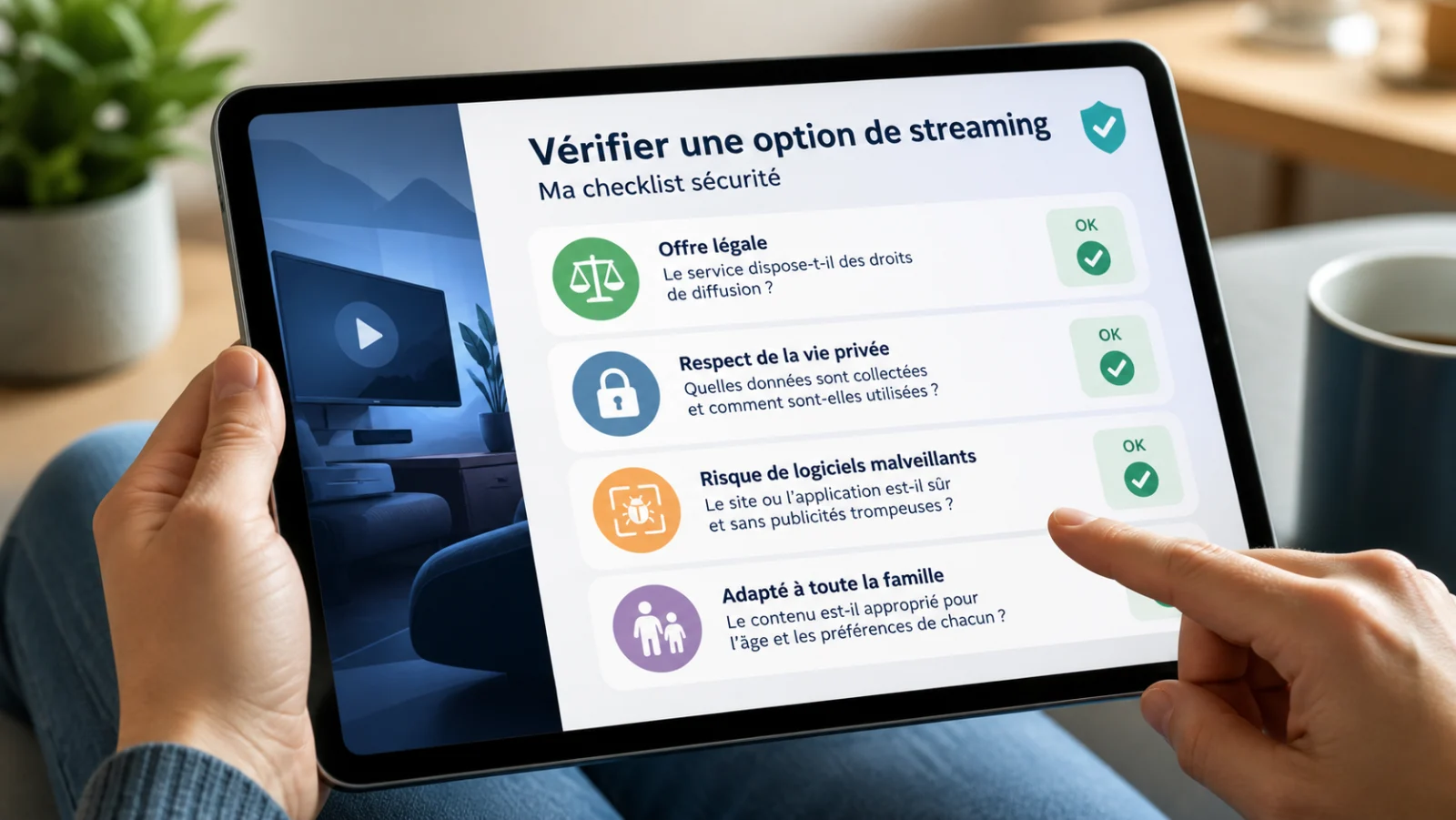 Checklist de sécurité pour vérifier une option de streaming