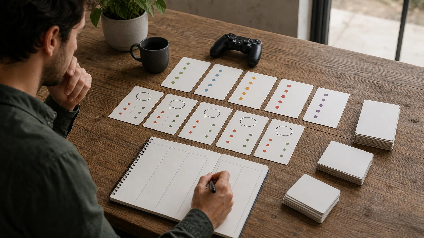 Cartes abstraites d’avis joueurs et critiques sans note ni logo