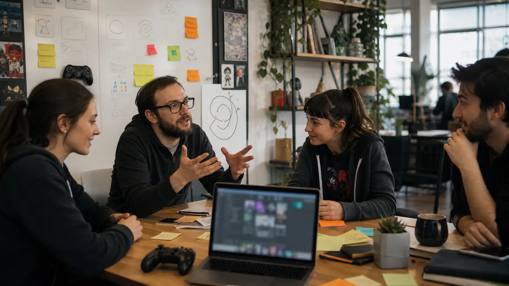 équipe créative utilisant des méthodes issues de la culture geek