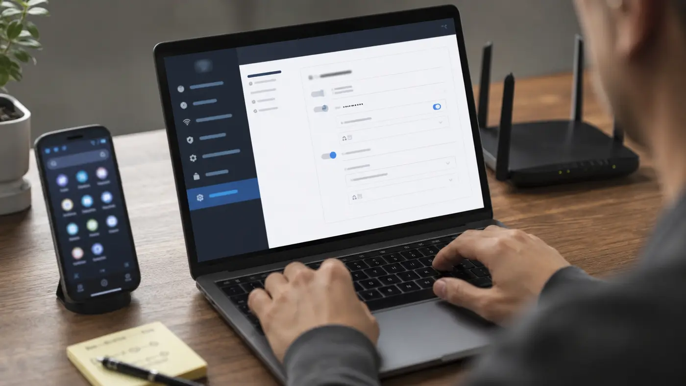 Interface abstraite de routeur et gestionnaire de mots de passe pour sécuriser un Wi-Fi maison