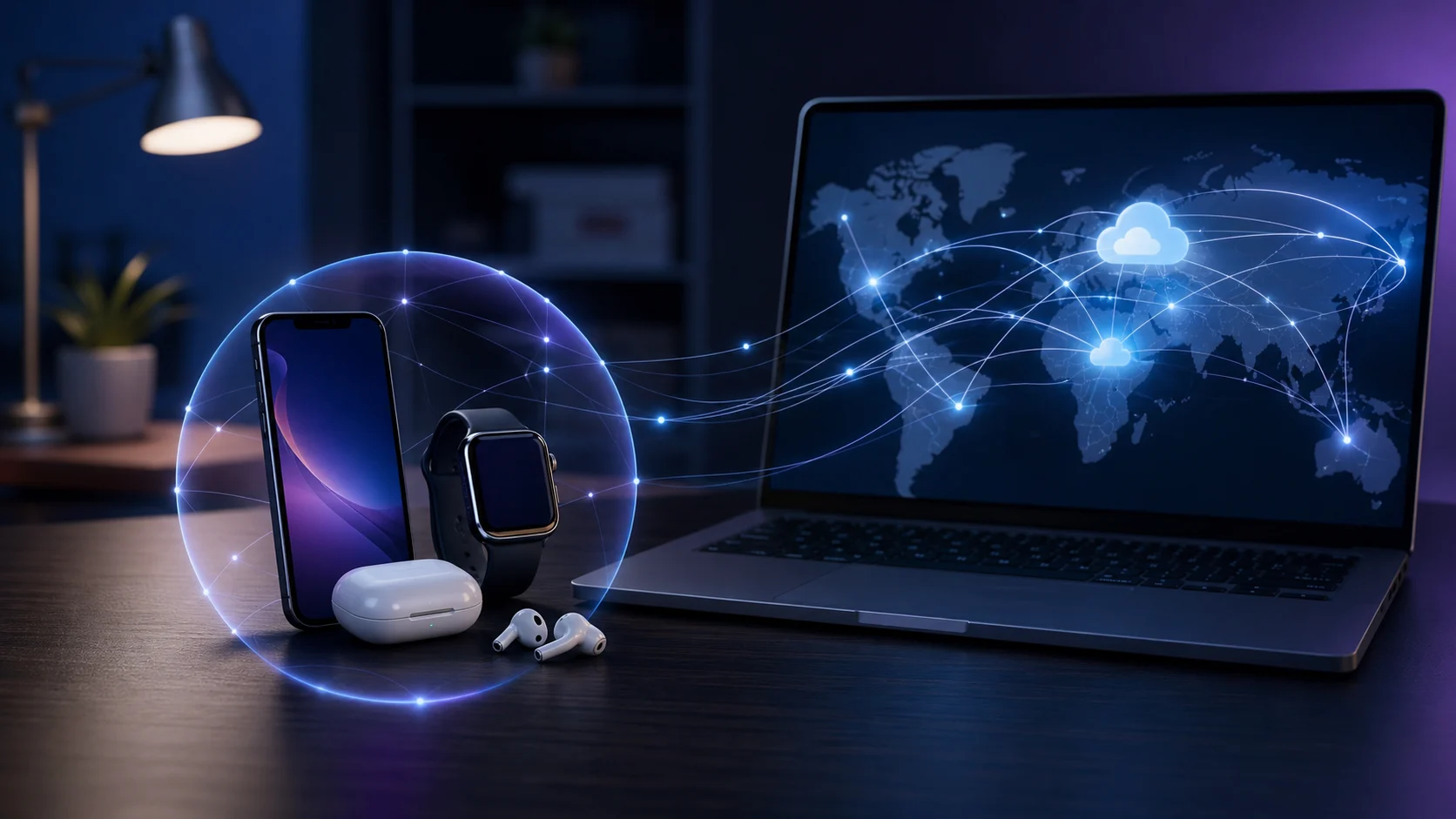 Appareils personnels connectés dans une bulle réseau proche